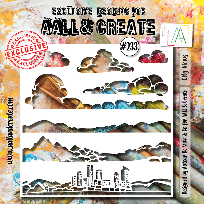 AALL & Create - Stencil - 6x6 - 233 - City Views - Artour De Mwa