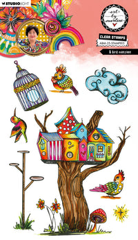Studio Light - Art By Marlene - A5 - Clear Stamp Set - A Bird Mansion