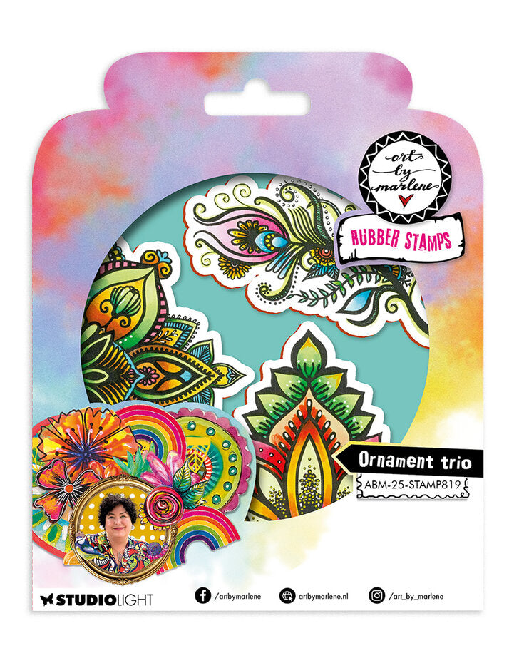 Studio Light -  Art by Marlene - Cling Stamps - Ornament Trio