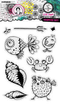 Studio Light - Art By Marlene - Signature Collection - A5 - Clear Stamp Set - Underwater Party