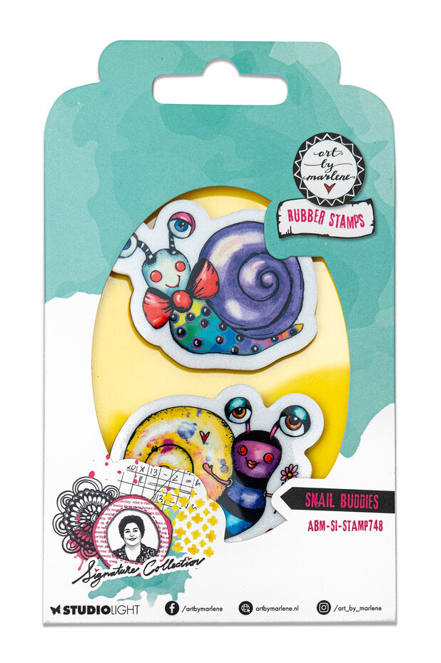 Studio Light - Art by Marlene - Rubber Cling Stamps - Snail Buddies