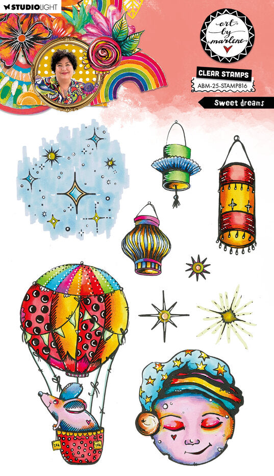 Studio Light - Art By Marlene - A5 - Clear Stamp Set - Sweet Dreams