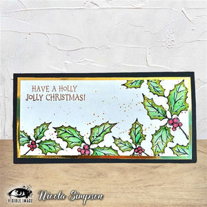 Visible Image - A6 - Clear Polymer Stamp Set - Sketched Holly