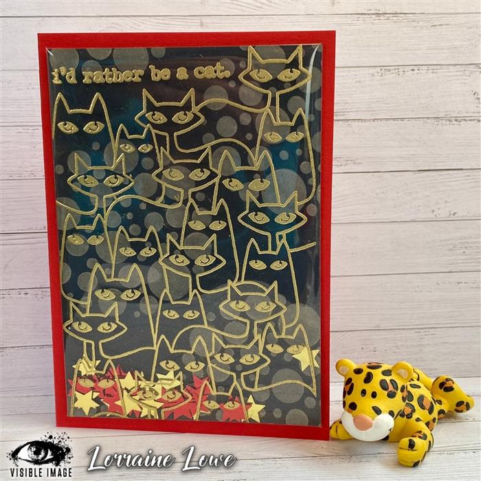 Visible Image - A6 - Clear Polymer Stamp Set - CAT-TASTIC Background