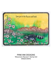 Pink Ink Designs - Clear Photopolymer Stamps - Macaroon Raccoon
