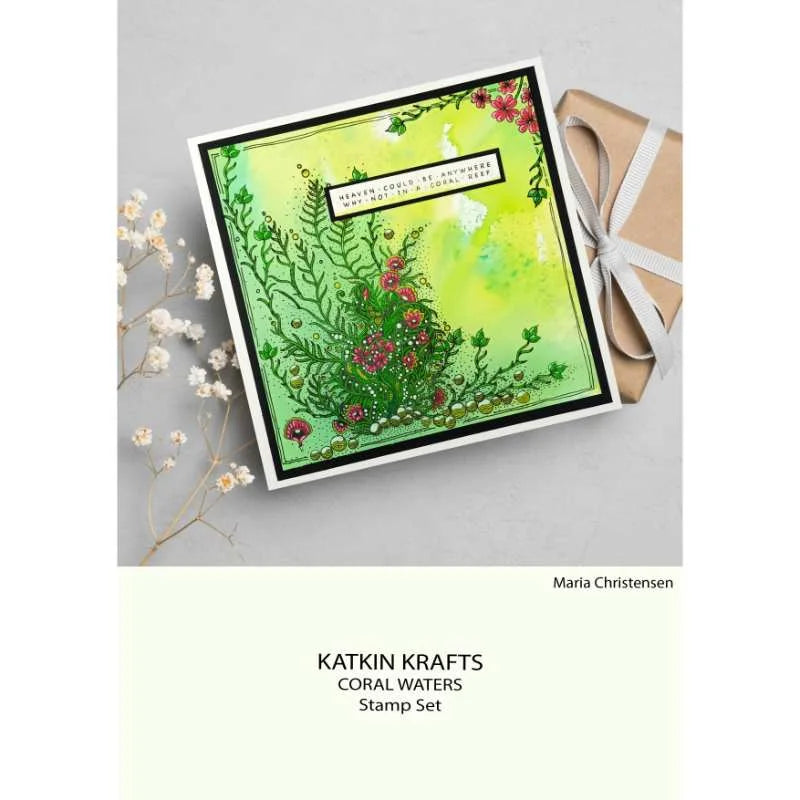 Katkin Krafts - Clear Photopolymer Stamps - Coral Waters