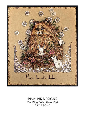 Pink Ink Designs - Clear Photopolymer Stamps - A5 - Cat King Cole