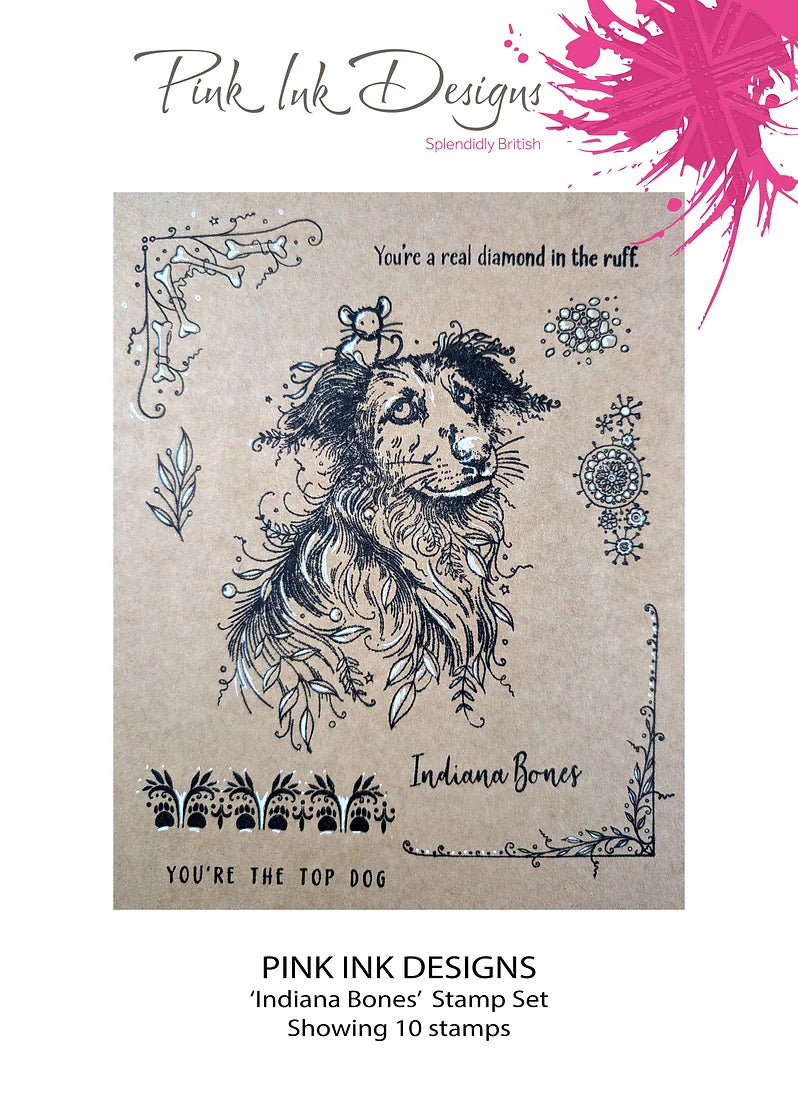 Pink Ink Designs - Clear Photopolymer Stamps - A5 - Indiana Bones