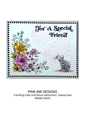 Pink Ink Designs - Clear Photopolymer Stamps - A5 - Cat King Cole