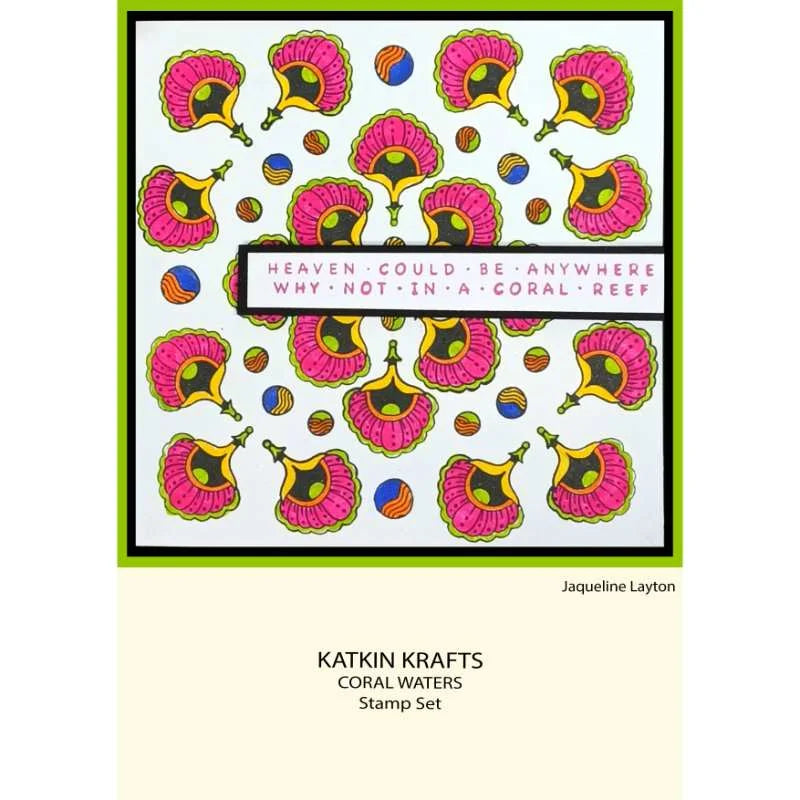 Katkin Krafts - Clear Photopolymer Stamps - Coral Waters