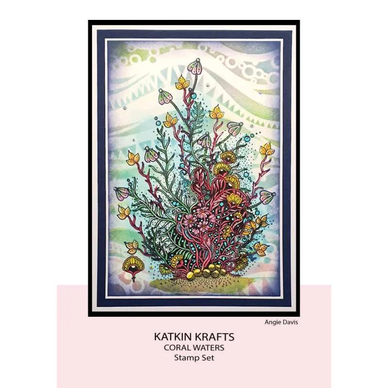 Katkin Krafts - Clear Photopolymer Stamps - Coral Waters