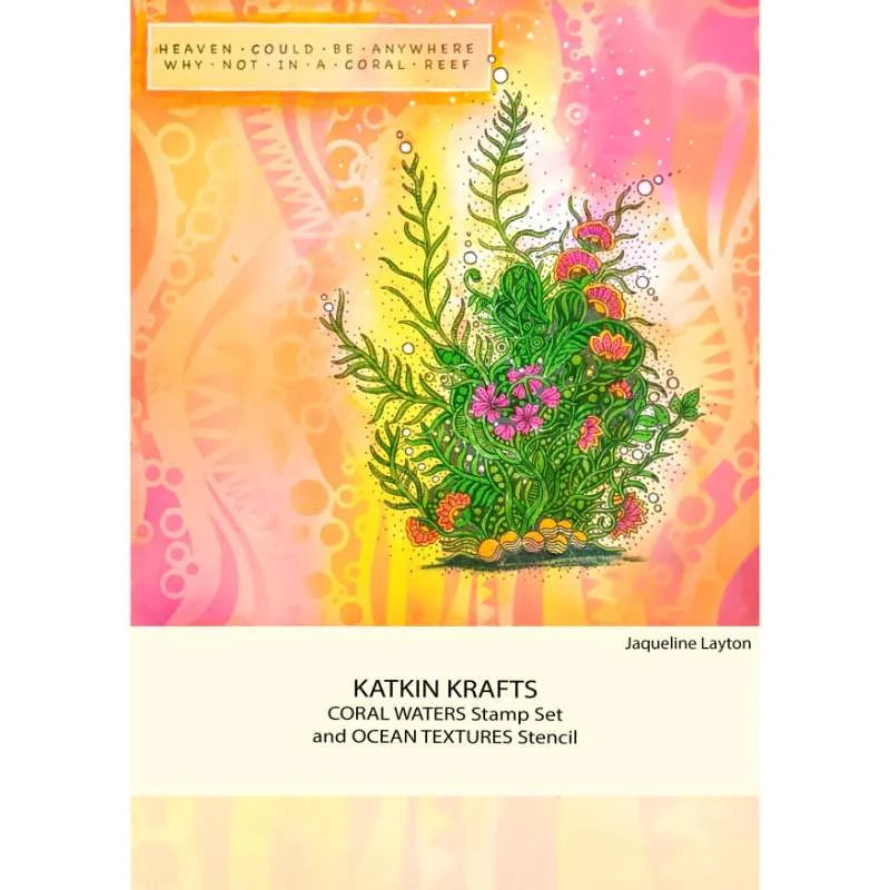 Katkin Krafts - Clear Photopolymer Stamps - Coral Waters