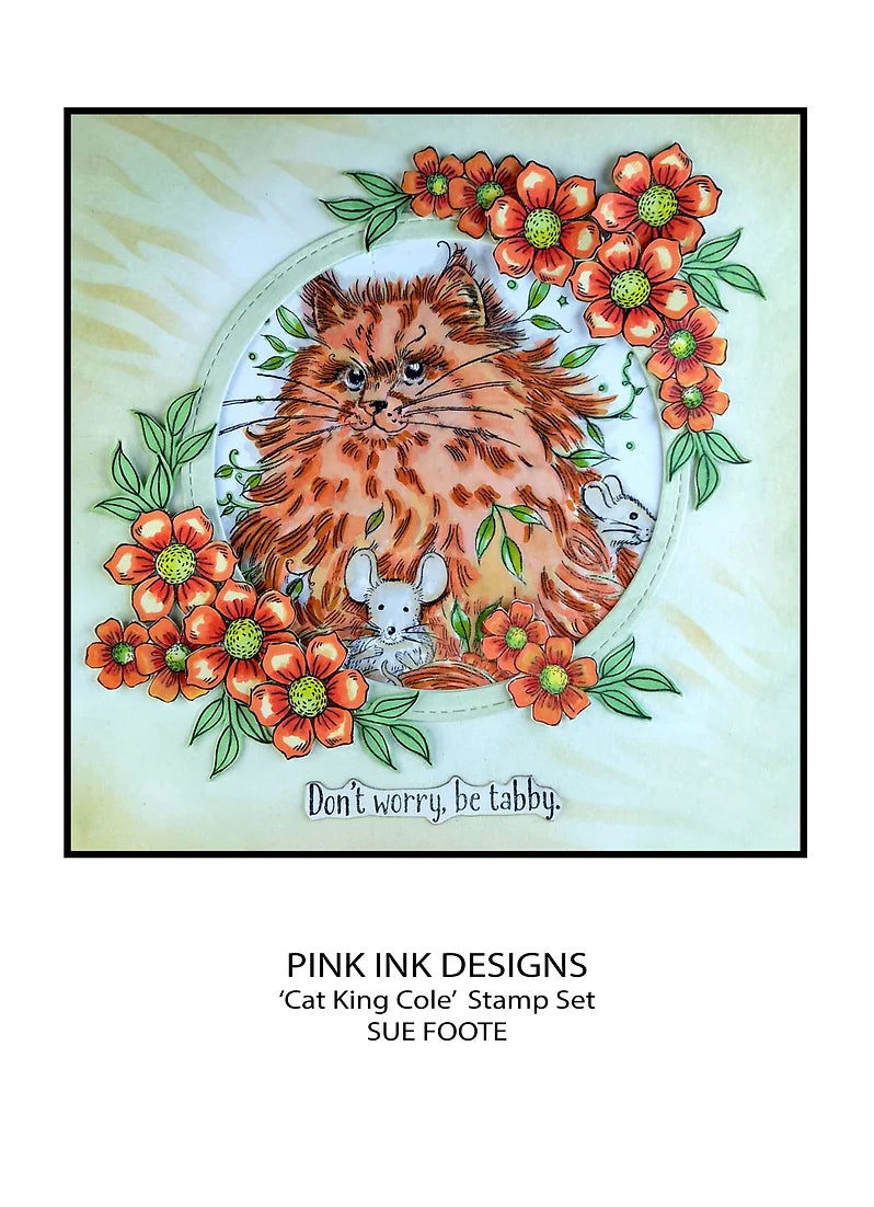 Pink Ink Designs - Clear Photopolymer Stamps - A5 - Cat King Cole