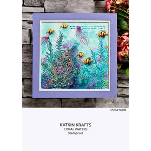 Katkin Krafts - Clear Photopolymer Stamps - Coral Waters