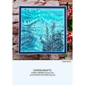 Katkin Krafts - Clear Photopolymer Stamps - Coral Waters