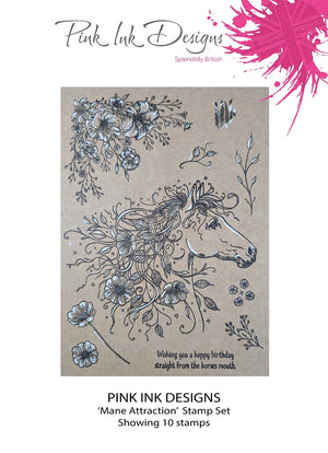 Pink Ink Designs - Clear Photopolymer Stamps - A5 - Mane Attraction