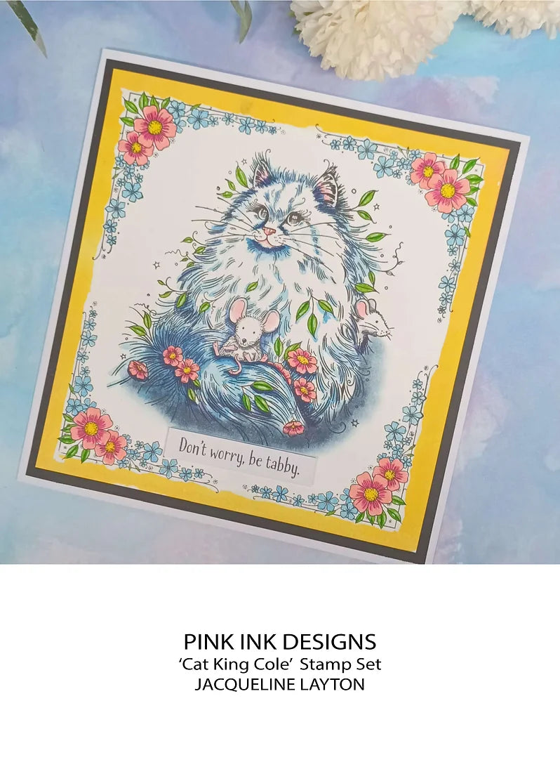 Pink Ink Designs - Clear Photopolymer Stamps - A5 - Cat King Cole