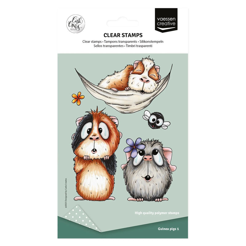 Vaessen Creative - Carla Creates - Clear Stamp Set - Guinea Pigs 1