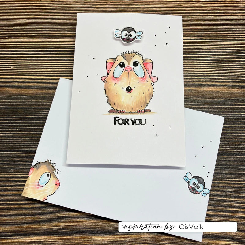 Vaessen Creative - Carla Creates - Clear Stamp Set - Guinea Pigs 1