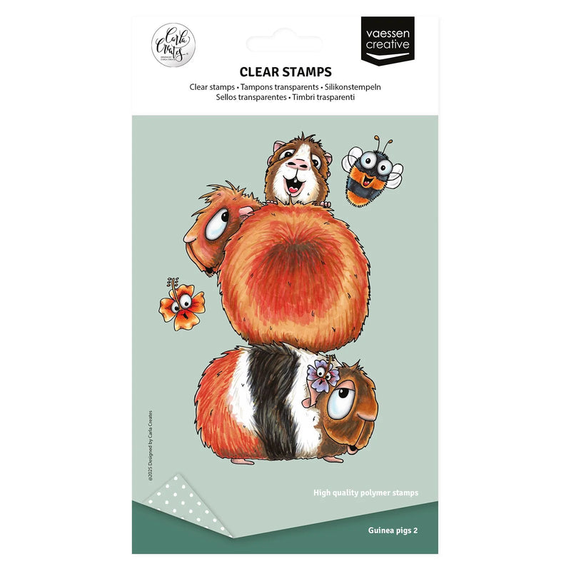 Vaessen Creative - Carla Creates - Clear Stamp Set - Guinea Pigs 2