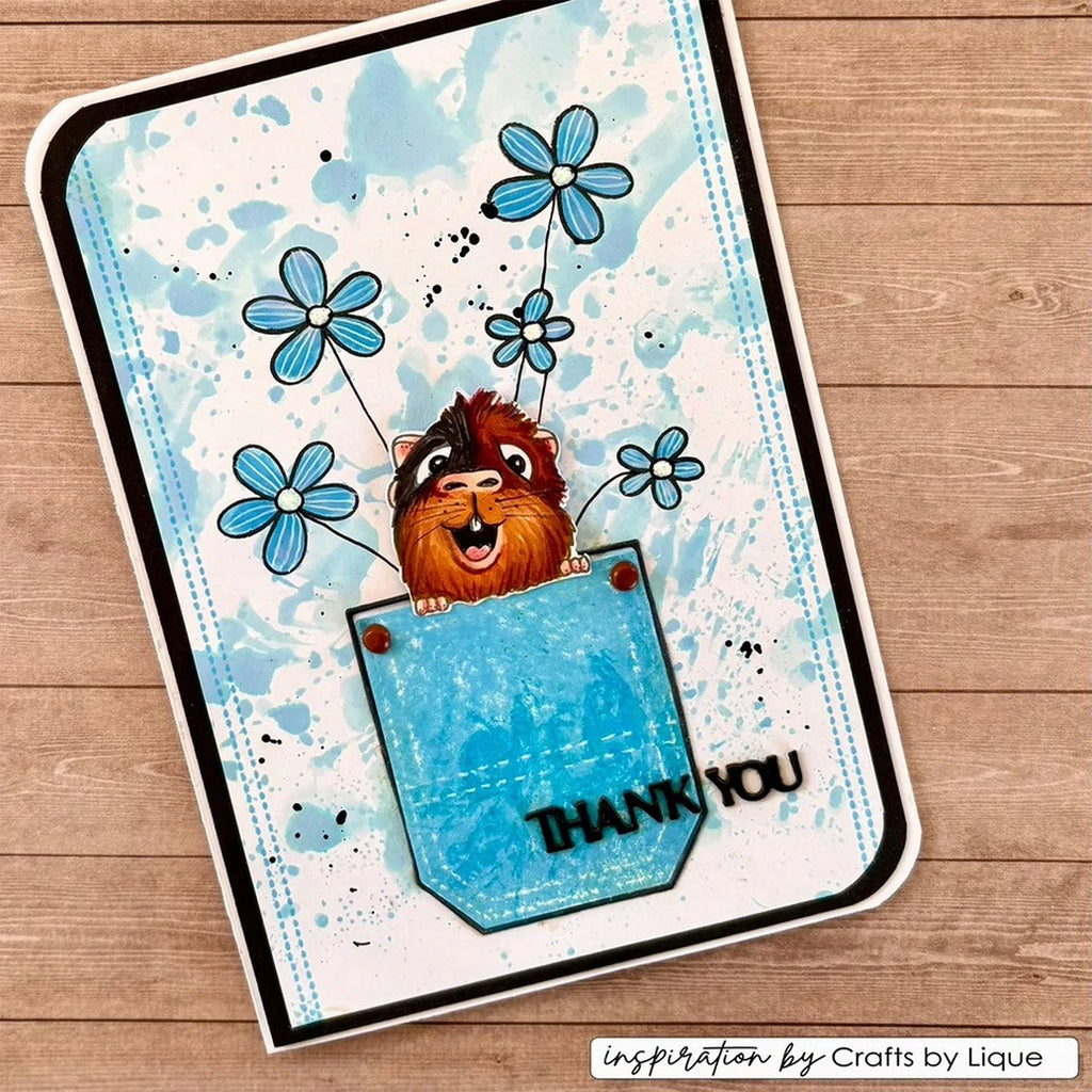 Vaessen Creative - Carla Creates - Clear Stamp Set - Guinea Pigs 2