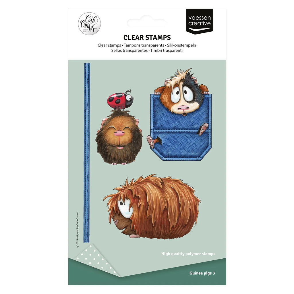 Vaessen Creative - Carla Creates - Clear Stamp Set - Guinea Pigs 3