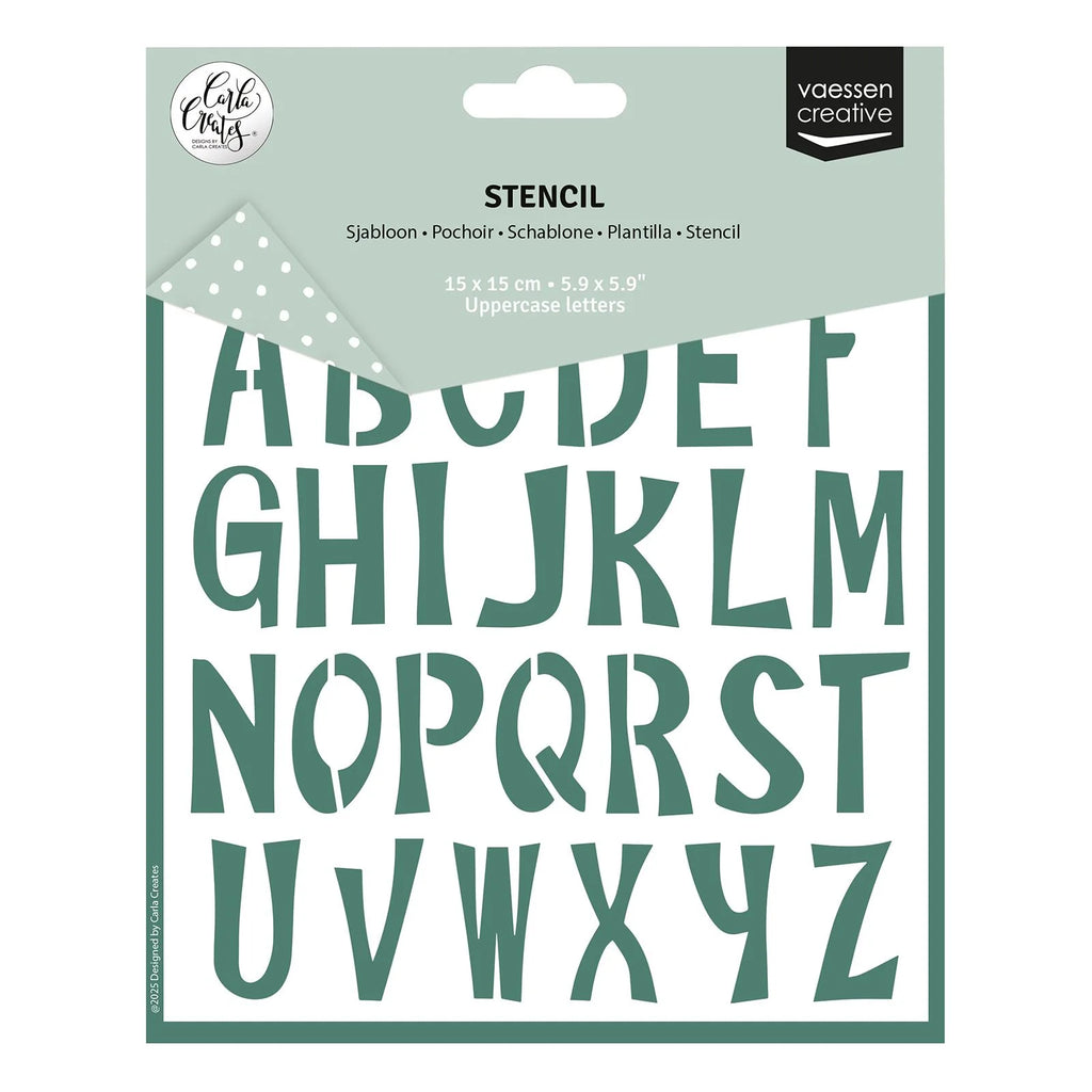 Vaessen Creative - Carla Creates - Stencil - 6 x 6 - Upper Case Letters