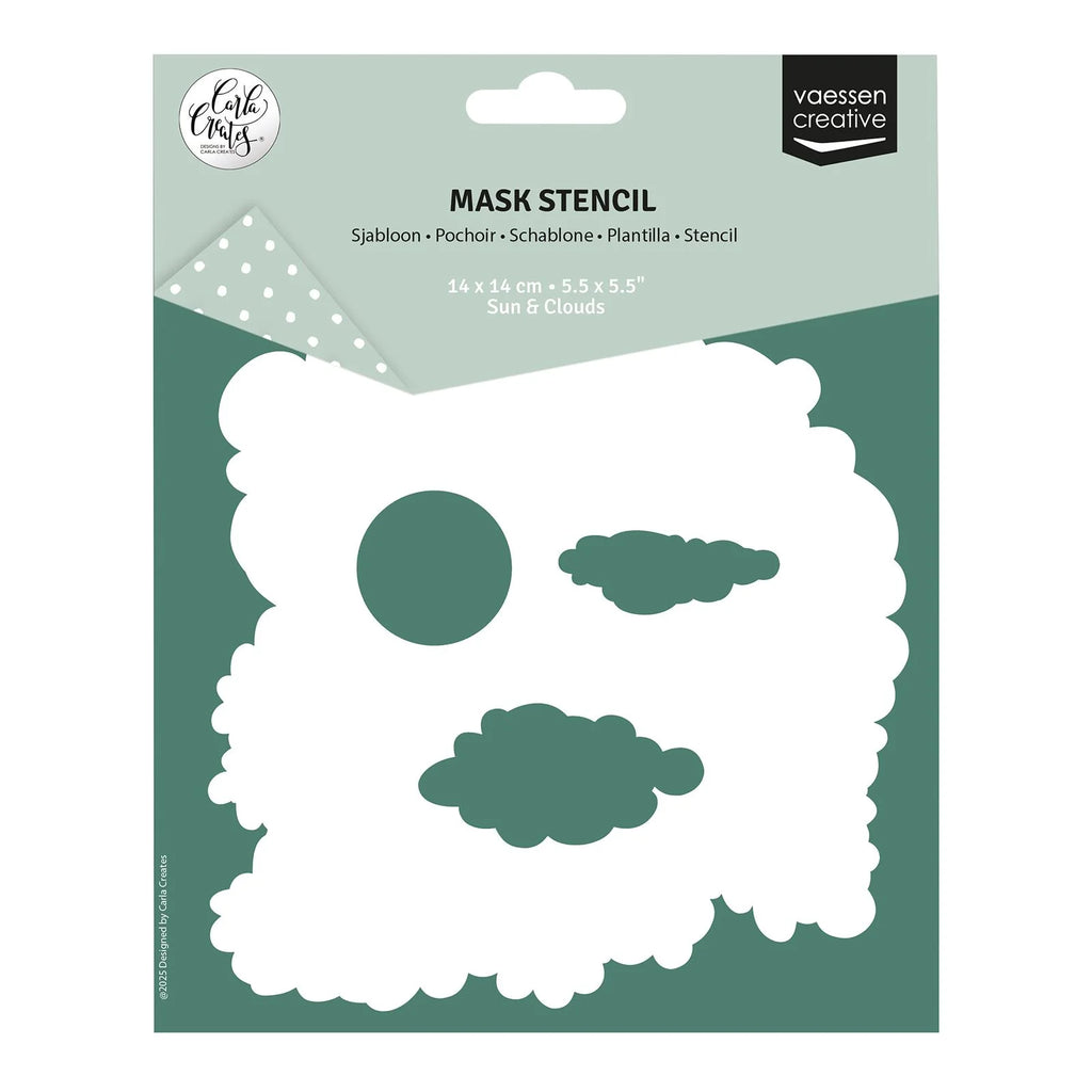 Vaessen Creative - Carla Creates - Stencil - 6 x 6 - Sun & Clouds
