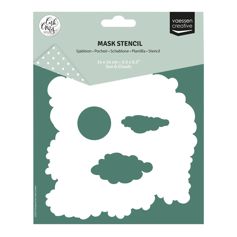 Vaessen Creative - Carla Creates - Stencil - 6 x 6 - Sun & Clouds