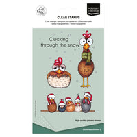 Vaessen Creative - Carla Creates - Clear Stamp Set - Christmas  Chickens 1