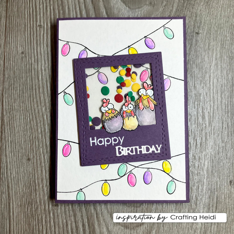 Vaessen Creative - Carla Creates - Clear Stamp Set - Christmas  Chickens 1