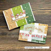 Vaessen Creative - Carla Creates - Clear Stamp Set - Christmas  Chickens 1