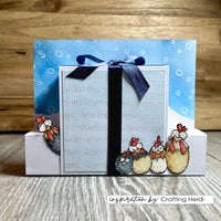 Vaessen Creative - Carla Creates - Clear Stamp Set - Christmas  Chickens 1