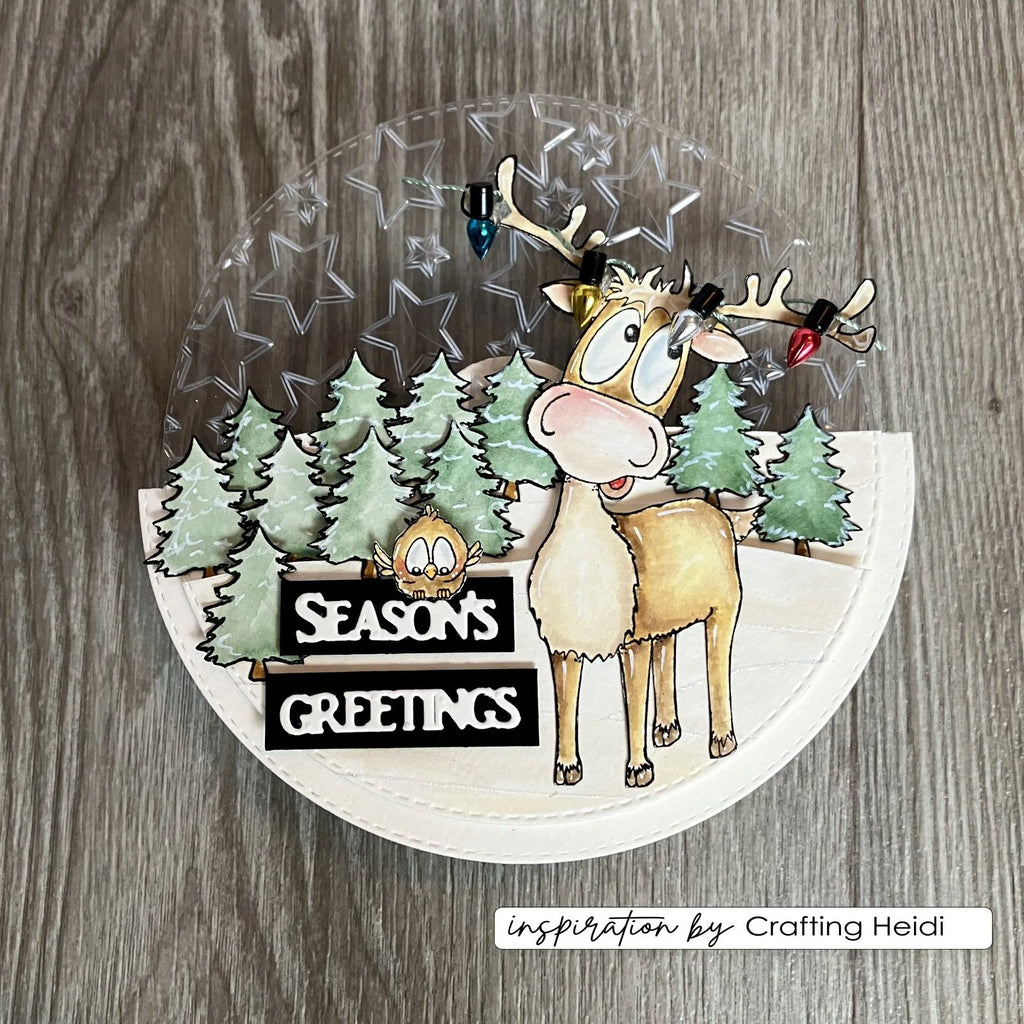 Vaessen Creative - Carla Creates - Clear Stamp Set - Christmas Reindeer 2