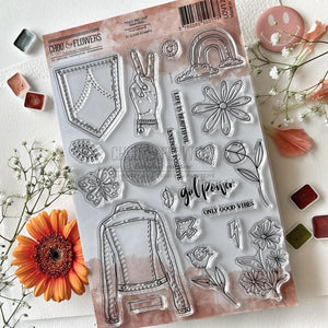 Chou & Flowers - Clear Stamps - A5 - Good Vibes