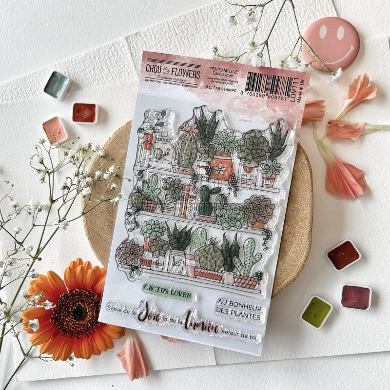 Chou & Flowers - Clear Stamps - A6 - Cactus Lover