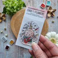 Chou & Flowers - A8 - Clear Stamps - Doudou Punk