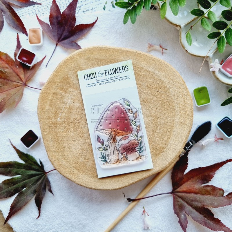 Chou & Flowers - A8 - Clear Stamps - The Woods - Mini Mushroom