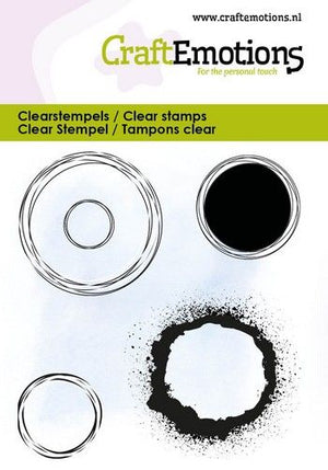 Craft Emotions - A7 - Clear Polymer Stamp Set - Grunge Circles