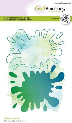 Craft Emotions - A6 - Clear Polymer Stamps - Carla Creaties - Basics - Splash - Blobs