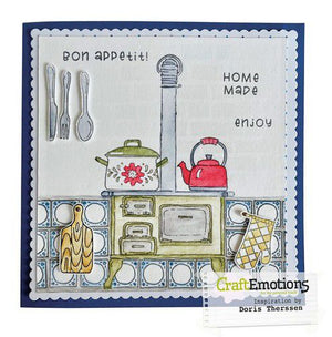 Craft Emotions - A6 - Clear Polymer Stamp Set - Carla Kamphuis - Let's Eat