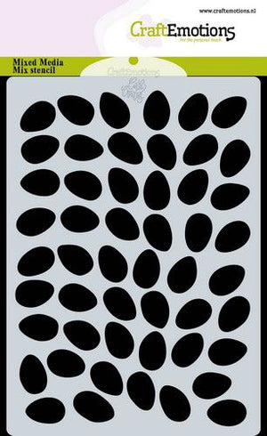 Craft Emotions - Stencil - A6 - Background Eggs