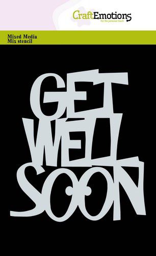 Craft Emotions - Stencil - A6 - Get Well Soon