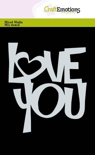 Craft Emotions - Stencil - A6 - Love You