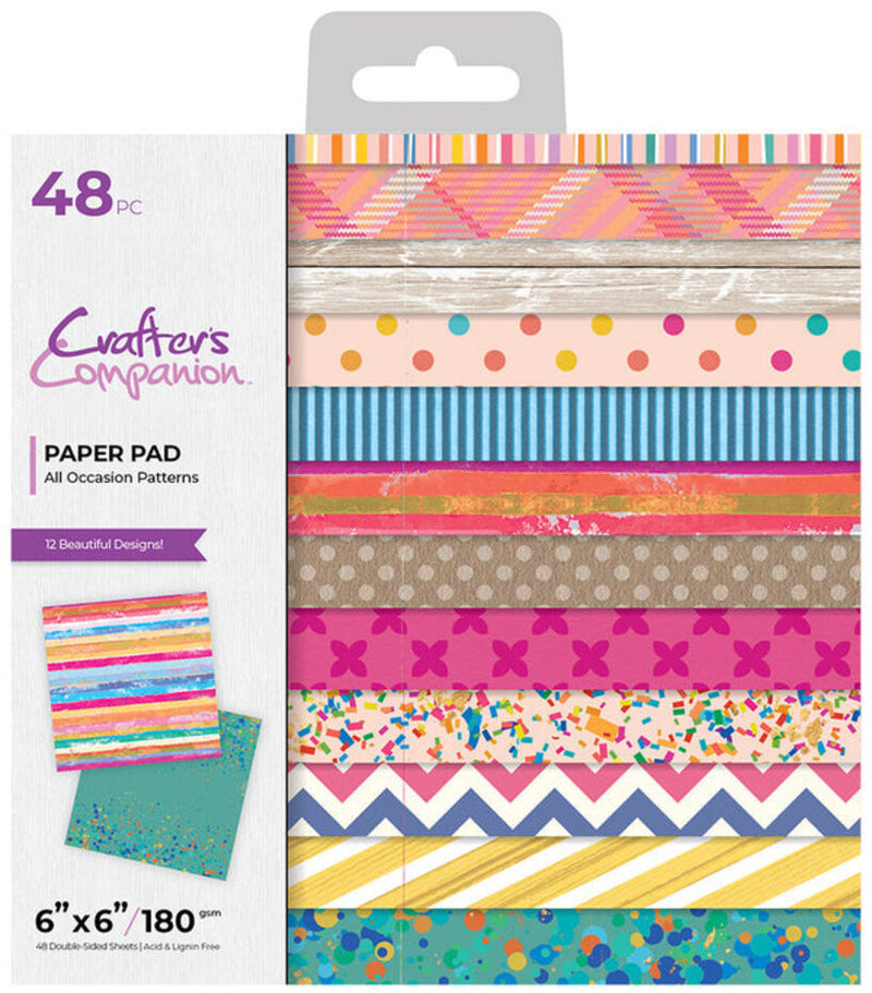 Crafter's Companion - 6 x 6 Paper Pad - All Occassion Patterns