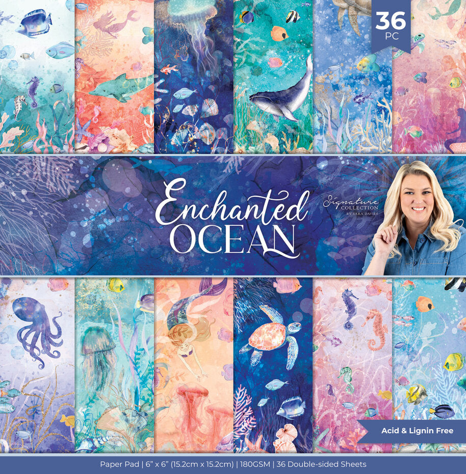 Crafter's Companion - 6 x 6 Paper Pad - Enchanted Ocean