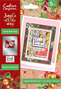 Craft Consortium - Stamp & Die Set - Jingle All the Way - Sleigh Bells Ring