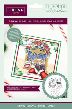 Creative Expressions - A5 - Clear Stamp & Die Set - Sheena Crafts - Through the Window - Christmas