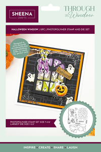 Creative Expressions - A5 - Clear Stamp & Die Set - Sheena Crafts - Through the Window - Halloween