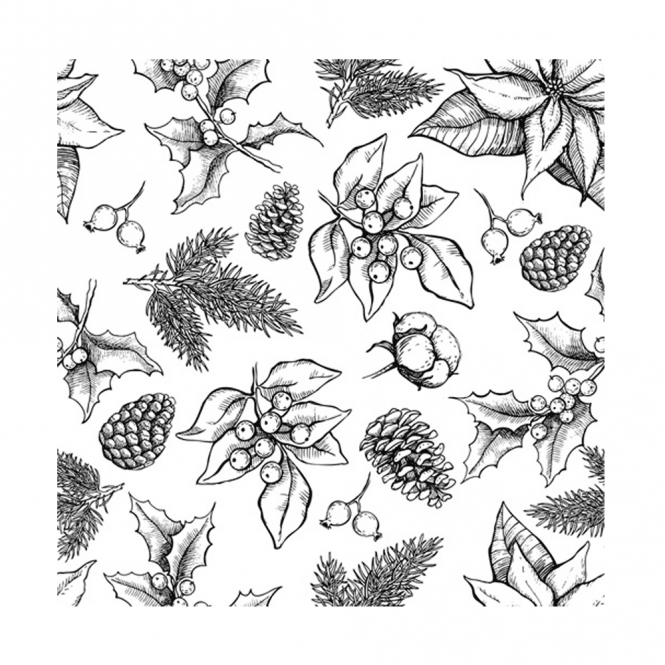 Crafty Individuals - Unmounted Rubber Stamp - 640 - Winter Repeating Background